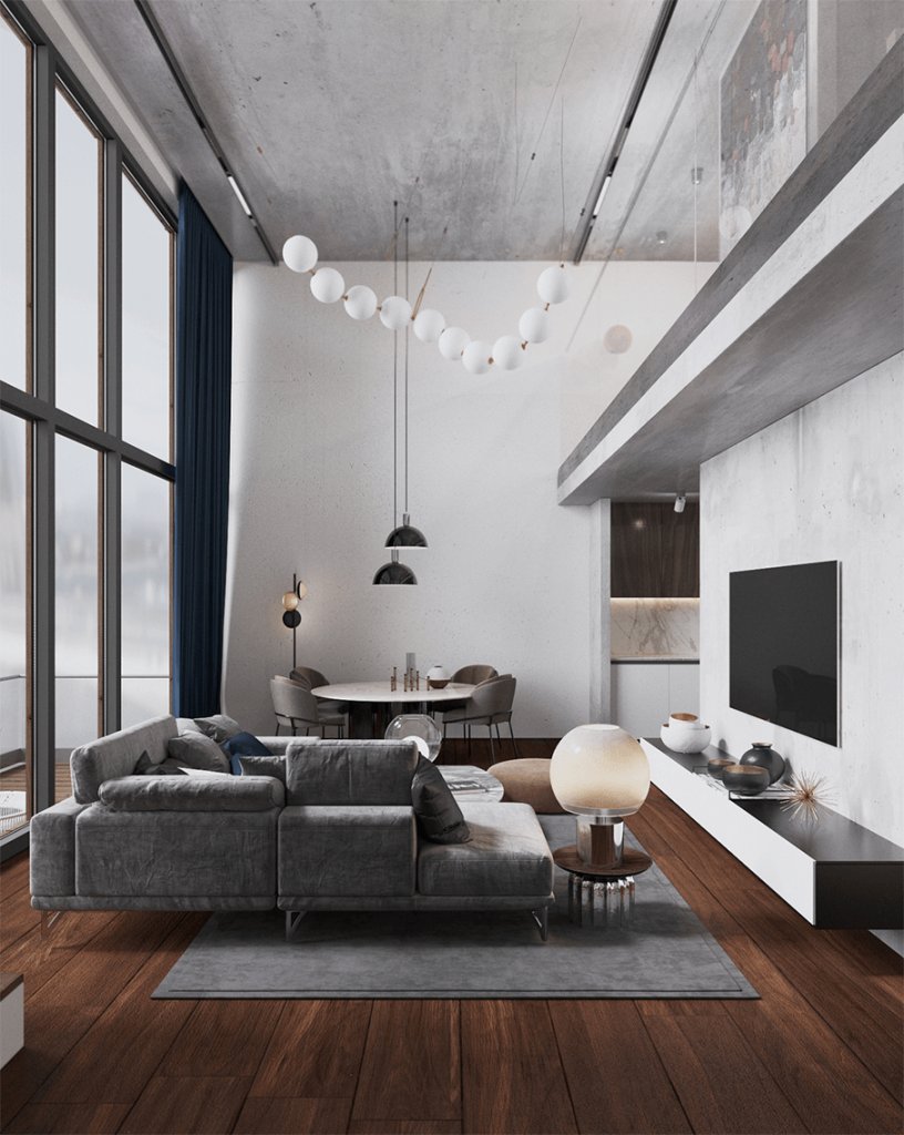 Дизайн интерьера пентхауса в апарт-отеле Prime Residence-4 | Студия Maxdesign
