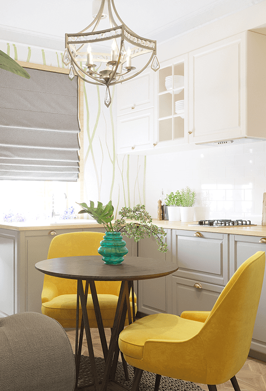 Дизайн интерьера 1-комнатной квартиры в стиле романтизм-3 | Cтудия Maxdesign