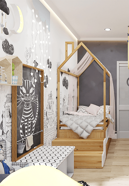 Дизайн интерьера 2-комнатных апартаментов в экостиле-6 | Cтудия Maxdesign