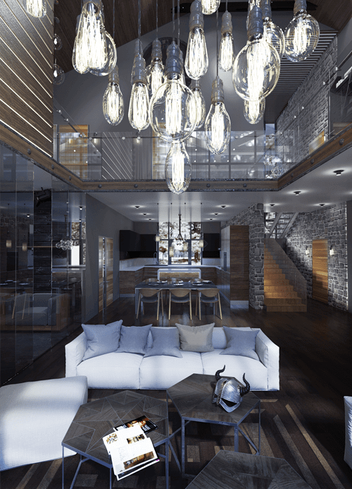 Дизайн интерьера частного дома в нордическом стиле-3 | Студия Maxdesign